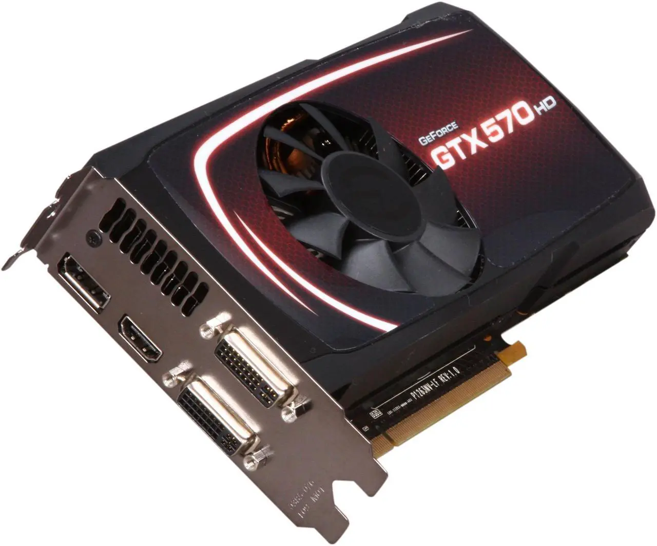 Main image of EVGA SuperClocked 012-P3-1573-AR GeForce GTX 570 HD w/Display-Port (Fermi) 1280MB 320-bit GDDR5 PCI Express 2.0 x16 HDCP Ready SLI Support Video Card
