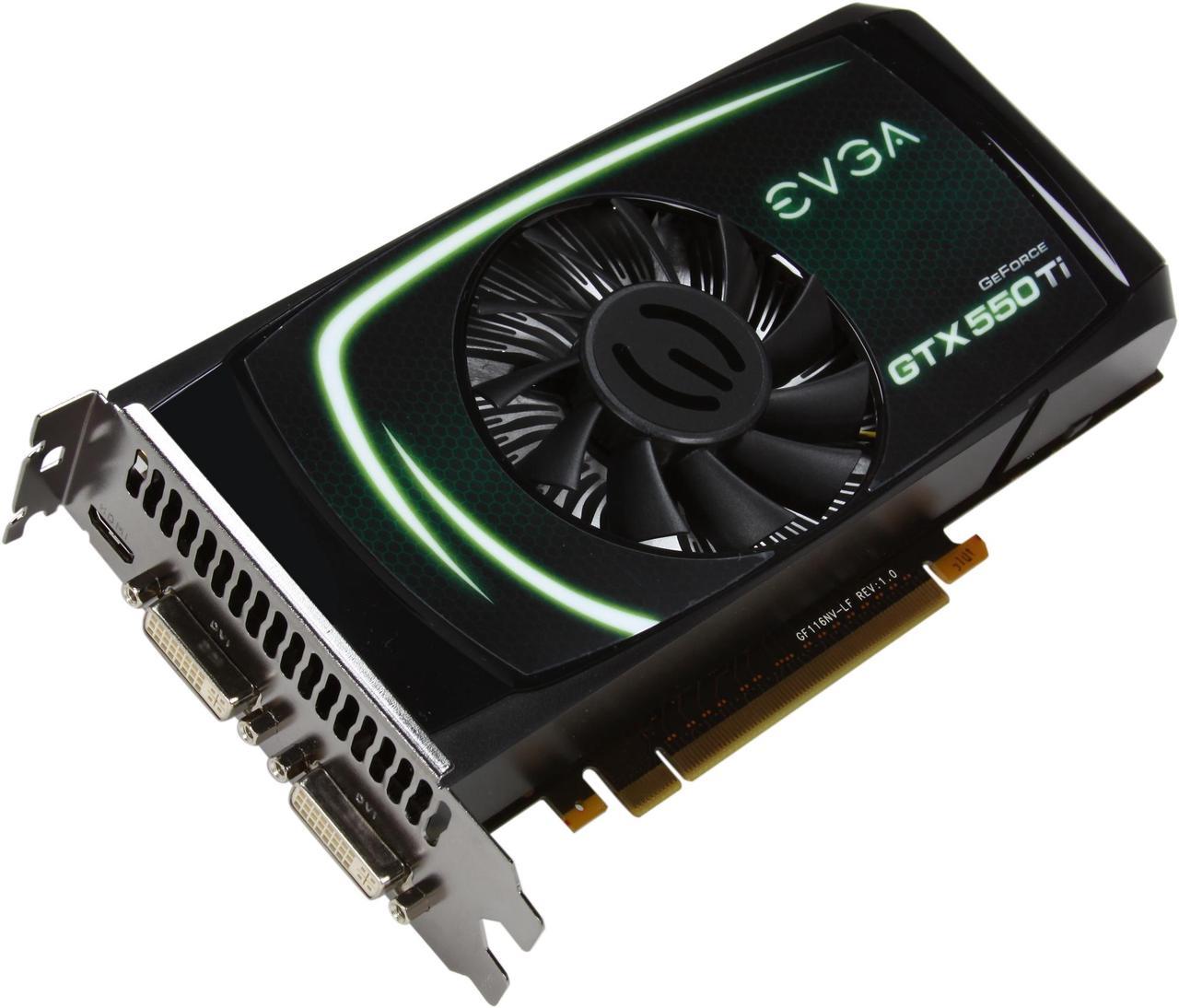 EVGA 01G-P3-1556-KR GeForce GTX 550 Ti (Fermi) FPB 1GB 192-bit GDDR5 PCI Express 2.0 x16 HDCP Ready SLI Support Video Card