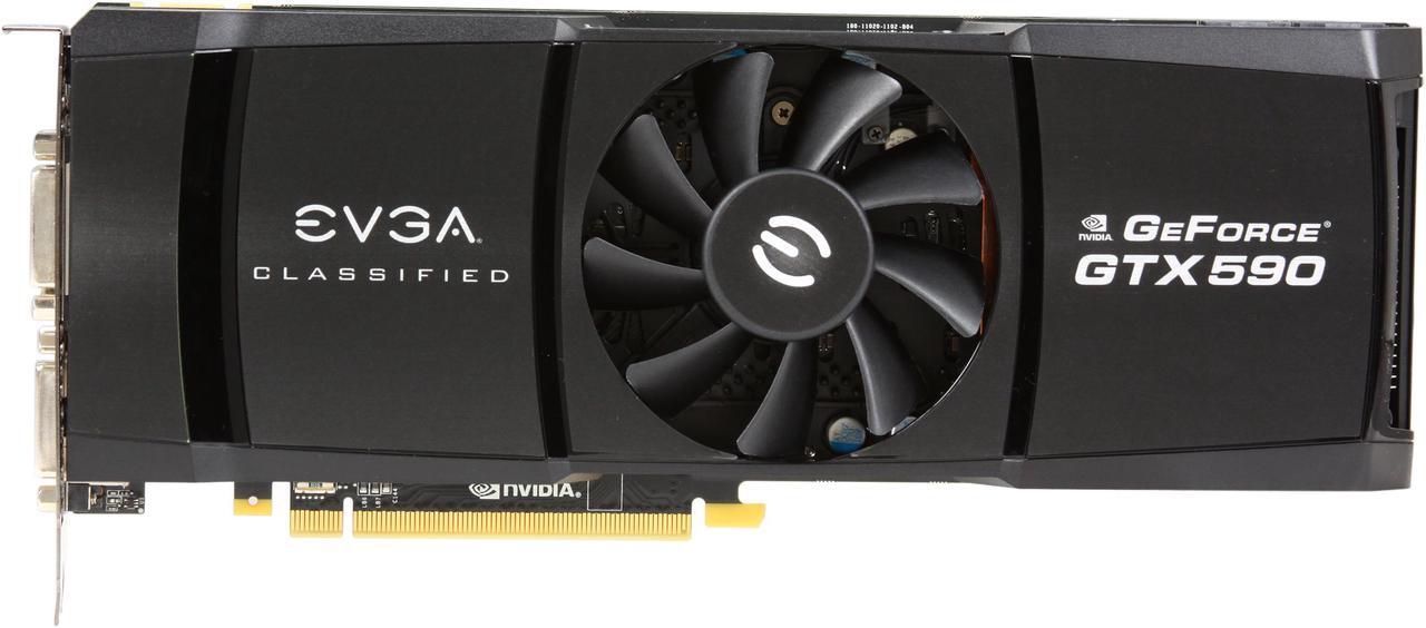 Alt view image 3 of 6 - EVGA GTX 590 CLASSIFIED Limited Edition 3GB 768-bit GDDR5 PCI express 2.0 x16, 3xDual-Link DVI, DisplayPort,  HDCP Ready, QUAD SLI Ready, PhysX, 3D Vision Surround Support Video Card, 03G-P3-1598-AR