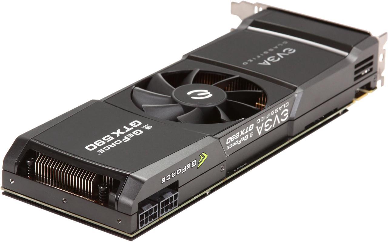 Alt view image 5 of 6 - EVGA GTX 590 CLASSIFIED Limited Edition 3GB 768-bit GDDR5 PCI express 2.0 x16, 3xDual-Link DVI, DisplayPort,  HDCP Ready, QUAD SLI Ready, PhysX, 3D Vision Surround Support Video Card, 03G-P3-1598-AR