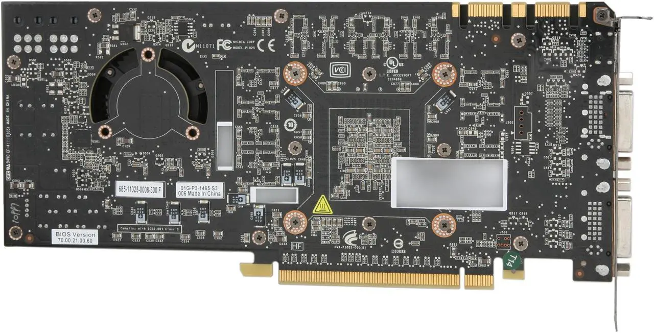 Alt view image 4 of 6 - EVGA GeForce GTX 465 (Fermi) 1GB GDDR5 PCI Express 2.0 x16 SLI Support Graphics Card 01G-P3-1465-RX