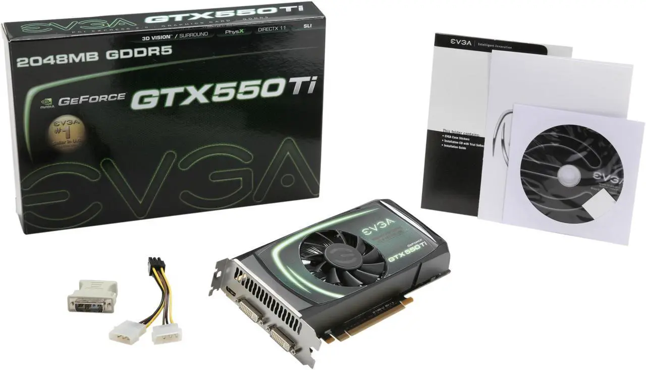 Alt view image 6 of 6 - EVGA GeForce GTX 550 Ti (Fermi) 2GB GDDR5 PCI Express 2.0 x16 SLI Support Graphics Card 02G-P3-1559-KR