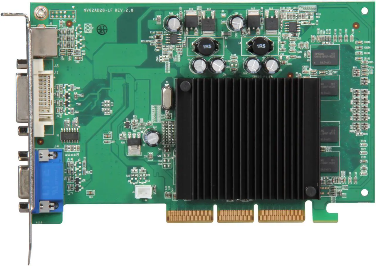 Alt view image 3 of 5 - EVGA GeForce 6200 512MB DDR2 AGP 8X Graphics Card 512-A8-N405-KR