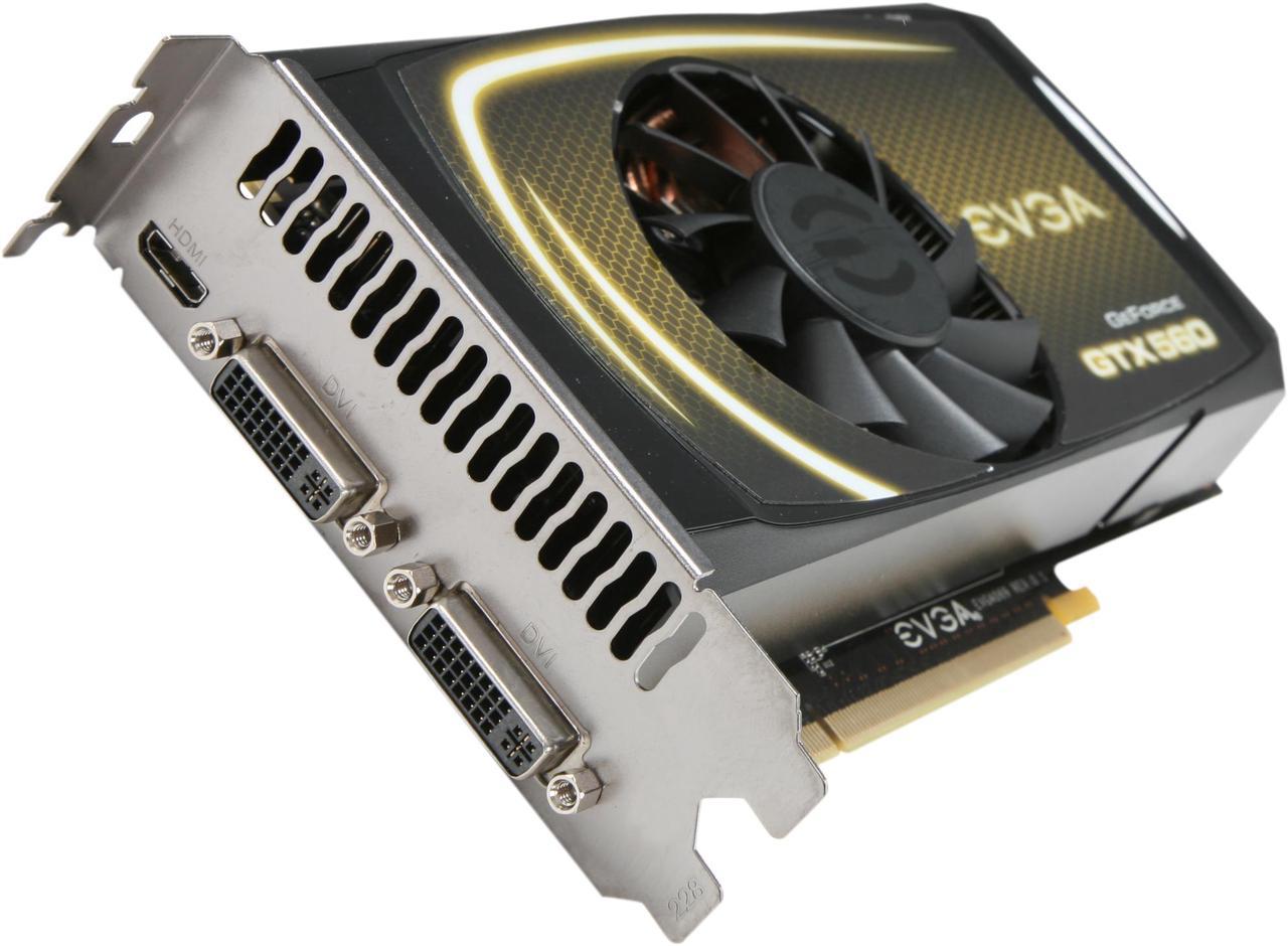 EVGA SuperClocked 01G-P3-1461-KR GeForce GTX 560 (Fermi) 1GB 256-bit GDDR5 PCI Express 2.0 x16 HDCP Ready SLI Support Video Card