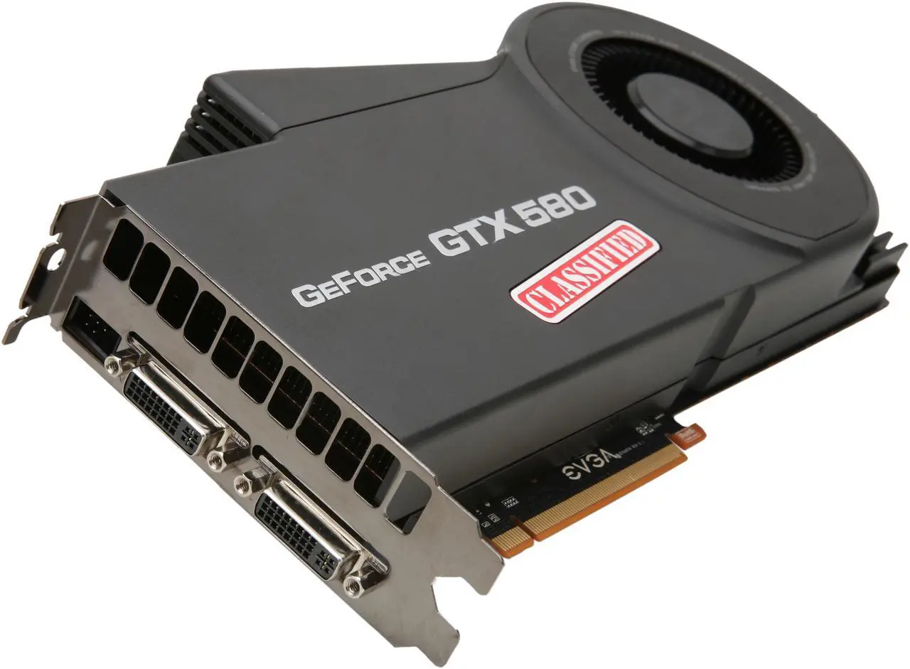 Main image of EVGA 03G-P3-1588-AR GeForce GTX 580 (Fermi) Classified 3072MB 384-bit GDDR5 PCI Express 2.0 x16 HDCP Ready SLI Support Video Card