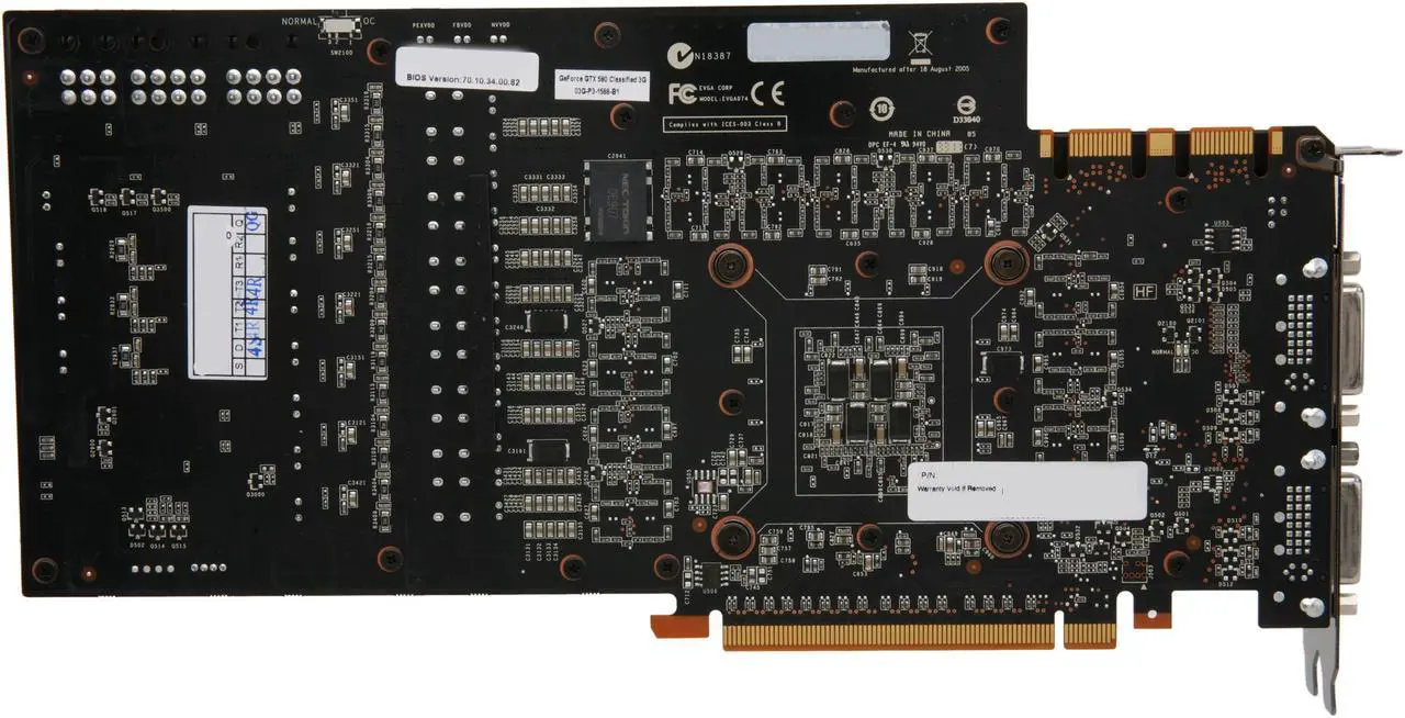 Alt view image 4 of 6 - EVGA 03G-P3-1588-AR GeForce GTX 580 (Fermi) Classified 3072MB 384-bit GDDR5 PCI Express 2.0 x16 HDCP Ready SLI Support Video Card