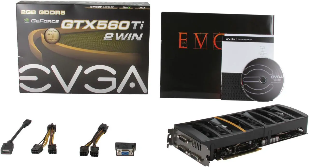 Alt view image 6 of 6 - EVGA 02G-P3-1569-KR GeForce GTX 560 Ti 2Win (Fermi) 2GB 512-bit GDDR5 PCI Express 2.0 x16 HDCP Ready Video Card