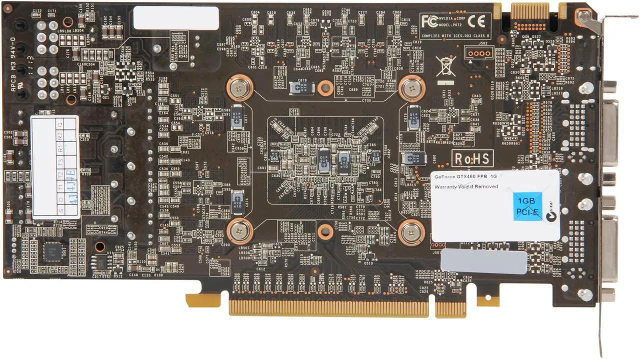 Alt view image 4 of 5 - EVGA GeForce GTX 460 (Fermi) 1GB GDDR5 PCI Express 2.0 x16 SLI Support Graphics Card 01G-P3-1361-KR