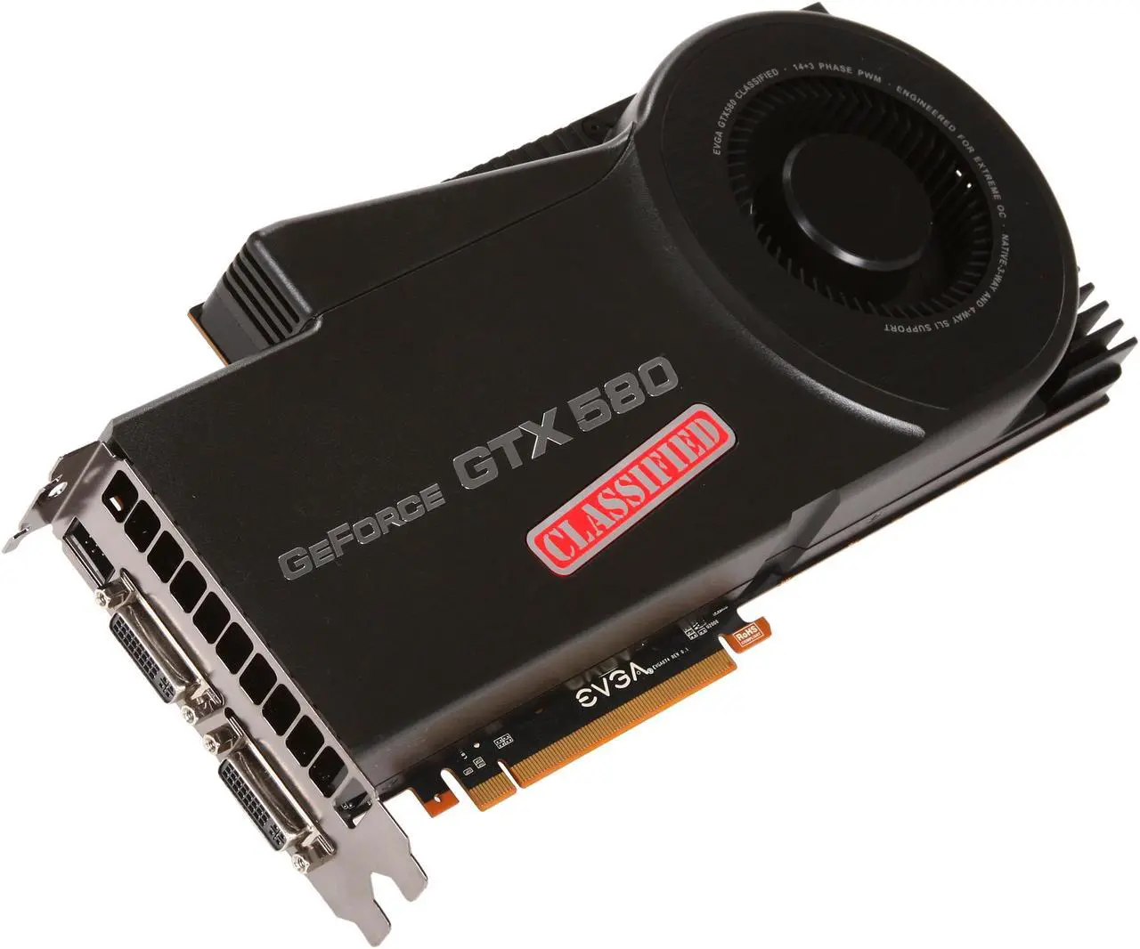 Main image of EVGA 03G-P3-1595-AR GeForce GTX 580 (Fermi) Classified ULTRA 3072MB 384-bit GDDR5 PCI Express 2.0 x16 HDCP Ready SLI Support Video Card