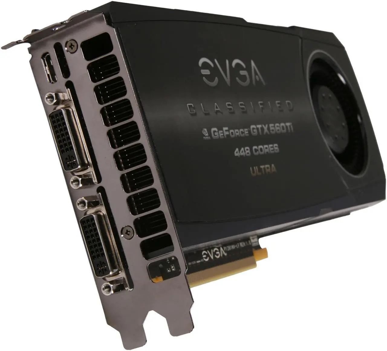 Main image of EVGA 012-P3-2078-KR GeForce GTX 560 Ti - 448 Cores (Fermi) Classified Ultra 1280MB 320-bit GDDR5 PCI Express 2.0 x16 HDCP Ready SLI Support Video Card