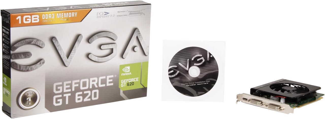 Alt view image 5 of 5 - EVGA GeForce GT 620 1GB DDR3 PCI Express 2.0 x16 Graphics Card 01G-P3-2621-KR