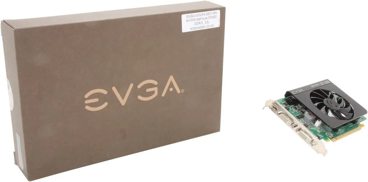 Alt view image 6 of 6 - EVGA 01G-P3-2621-RX GeForce GT 620 1GB 64-Bit DDR3 PCI Express 2.0 x16 HDCP Ready Video Card Manufactured Recertified