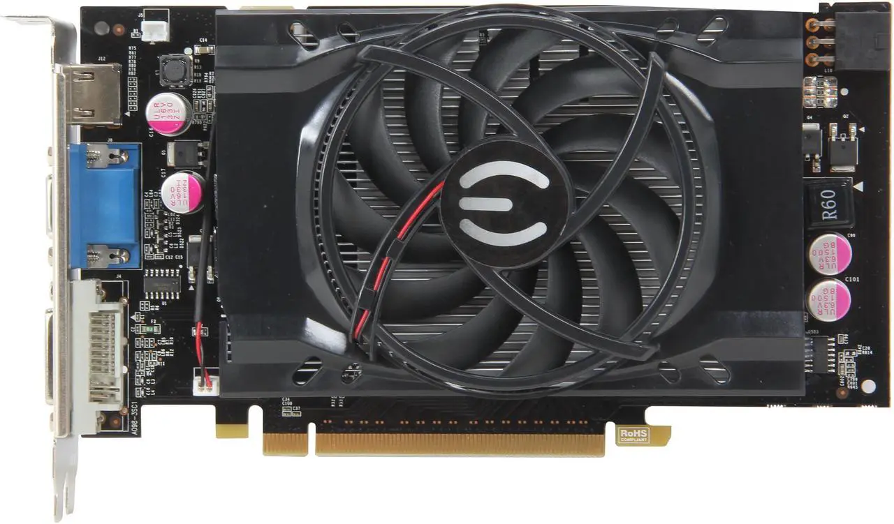 Alt view image 3 of 6 - EVGA GeForce 9800 GT 1GB DDR3 PCI Express 2.0 x16 SLI Support Graphics Card 01G-P3-N988-RX