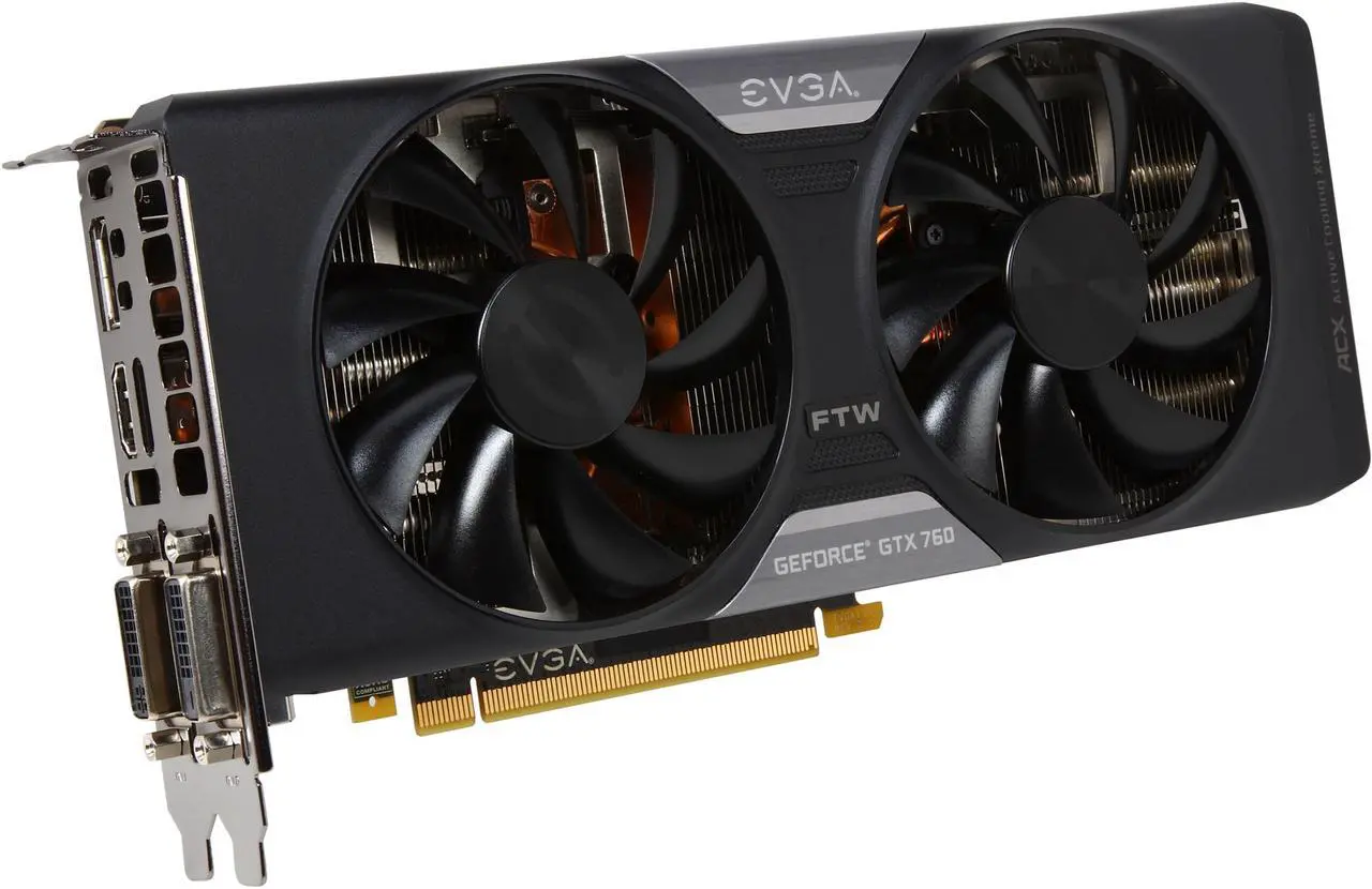 Main image of EVGA 04G-P4-3768-KR G-SYNC Support GeForce GTX 760 FTW 4GB 256-bit GDDR5 PCI Express 3.0 SLI Support Video Card w/ EVGA ACX Cooler