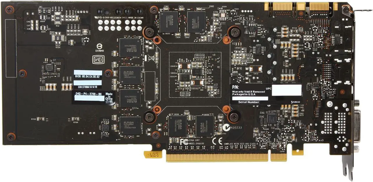 Alt view image 4 of 7 - EVGA 04G-P4-3768-KR G-SYNC Support GeForce GTX 760 FTW 4GB 256-bit GDDR5 PCI Express 3.0 SLI Support Video Card w/ EVGA ACX Cooler