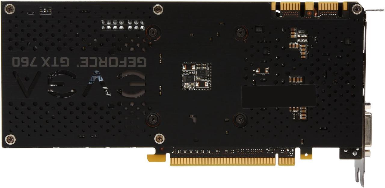 Alt view image 4 of 7 - EVGA 02G-P4-3765-KR G-SYNC Support GeForce GTX 760 2GB 256-bit GDDR5 PCI Express 3.0 SLI Support Dual Superclocked w/ EVGA ACX Cooler Video Card