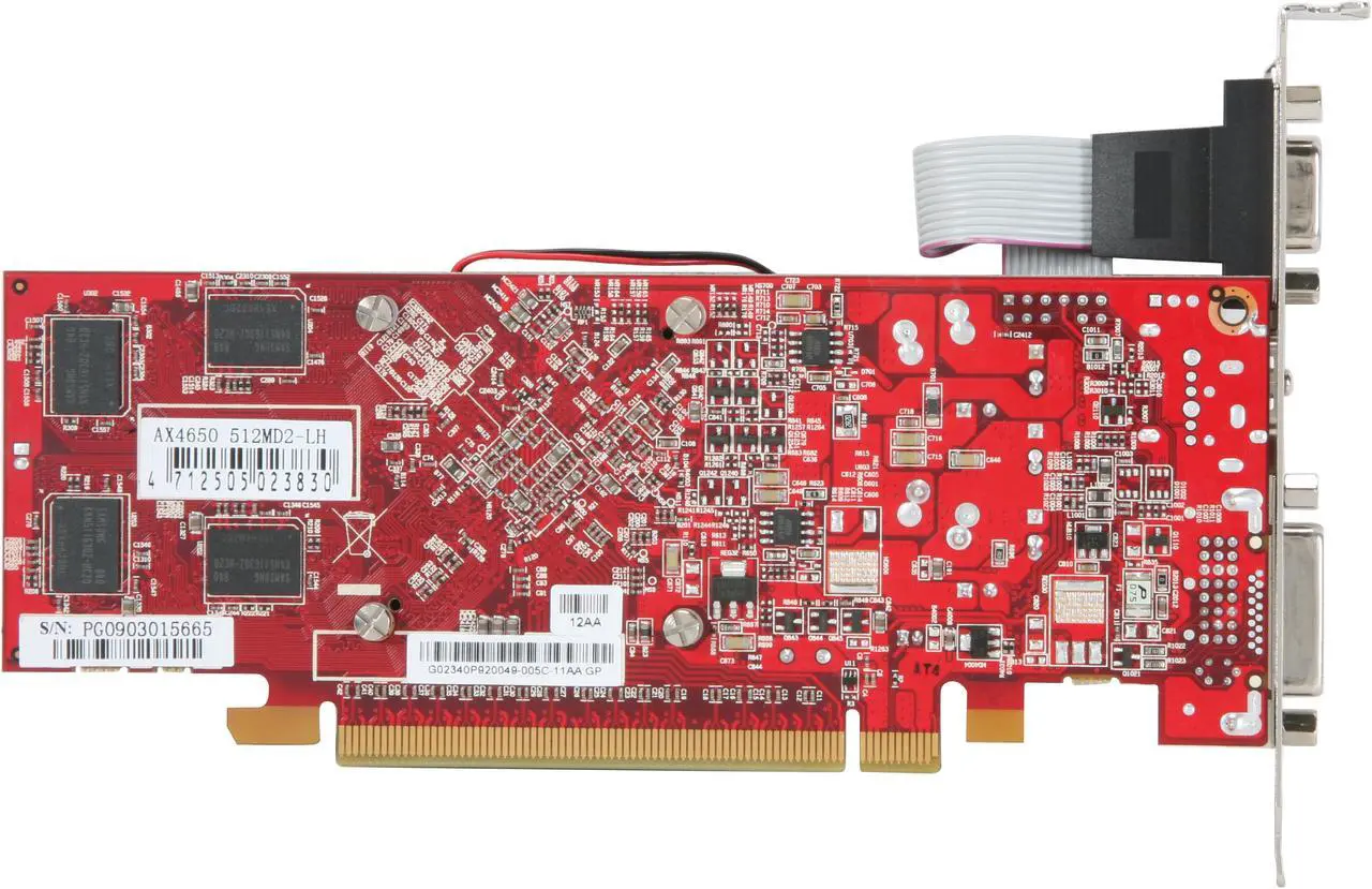 Alt view image 3 of 4 - PowerColor Radeon HD 4650 512MB GDDR2 PCI Express 2.0 x16 CrossFireX Support Low Profile Ready Graphics Card AX4650 512MD2-LH