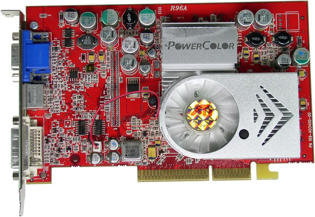 Alt view image 2 of 5 - PowerColor Radeon 9600PRO 128MB DDR AGP 4X/8X Graphics Card R96A-C3N