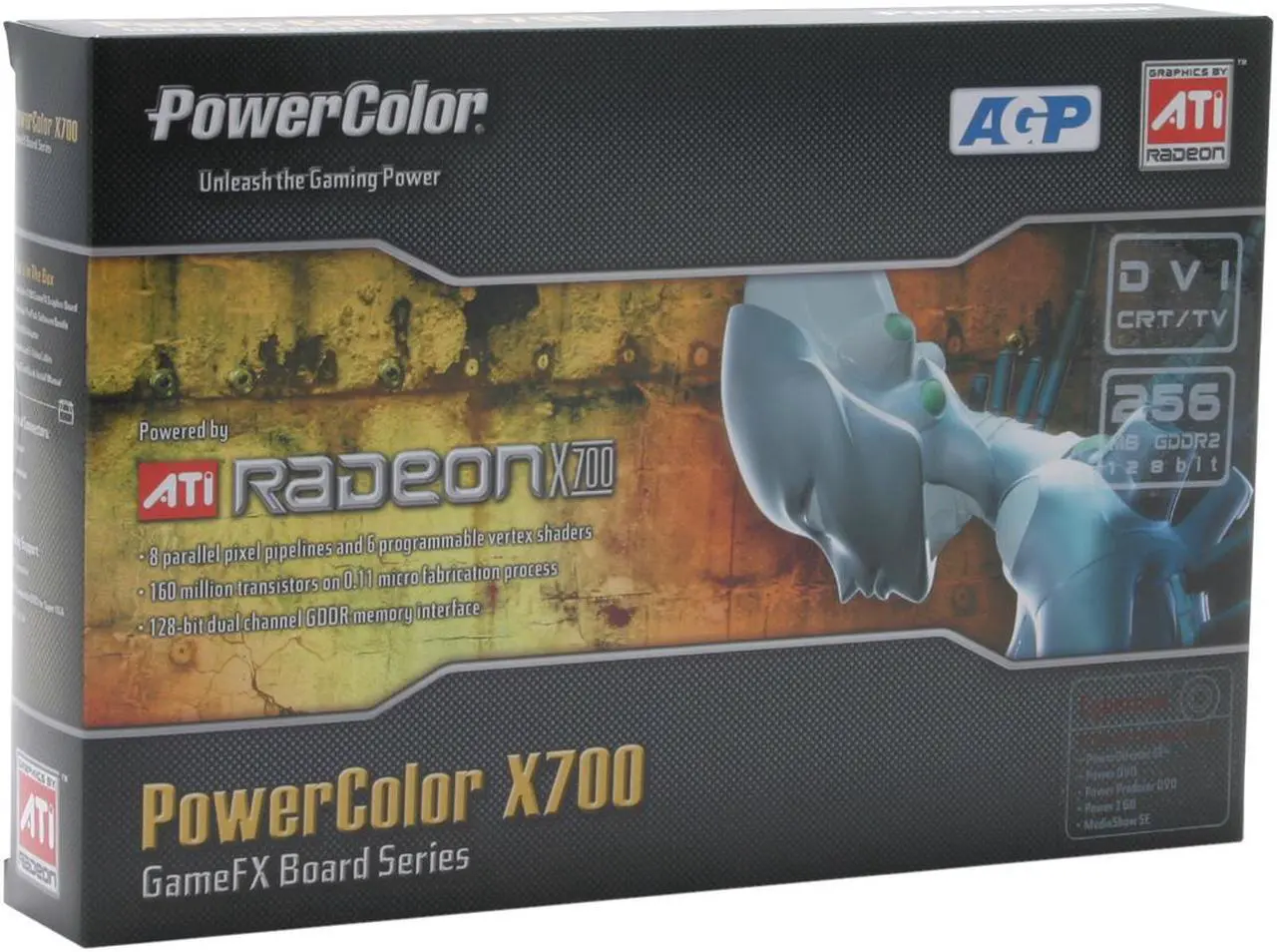 Alt view image 5 of 5 - PowerColor Radeon X700 256MB GDDR2 AGP 4X/8X Graphics Card R41BG-ND3