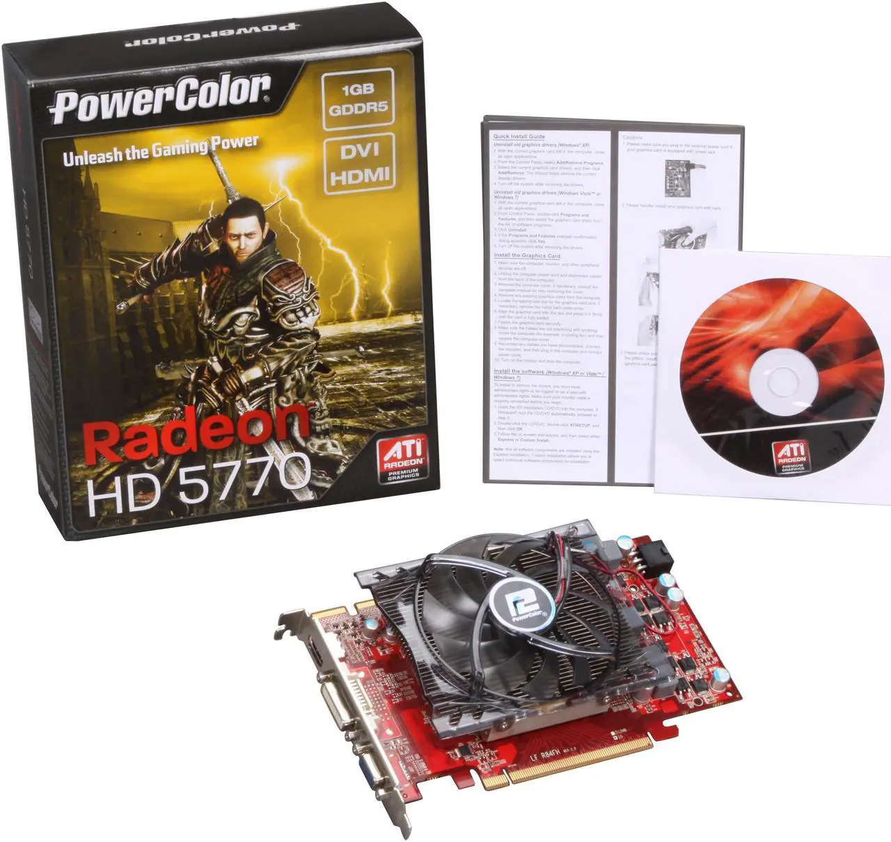 Alt view image 6 of 6 - PowerColor Radeon HD 5770 1GB GDDR5 PCI Express 2.1 x16 CrossFireX Support Graphics Card AX5770 1GBD5-H