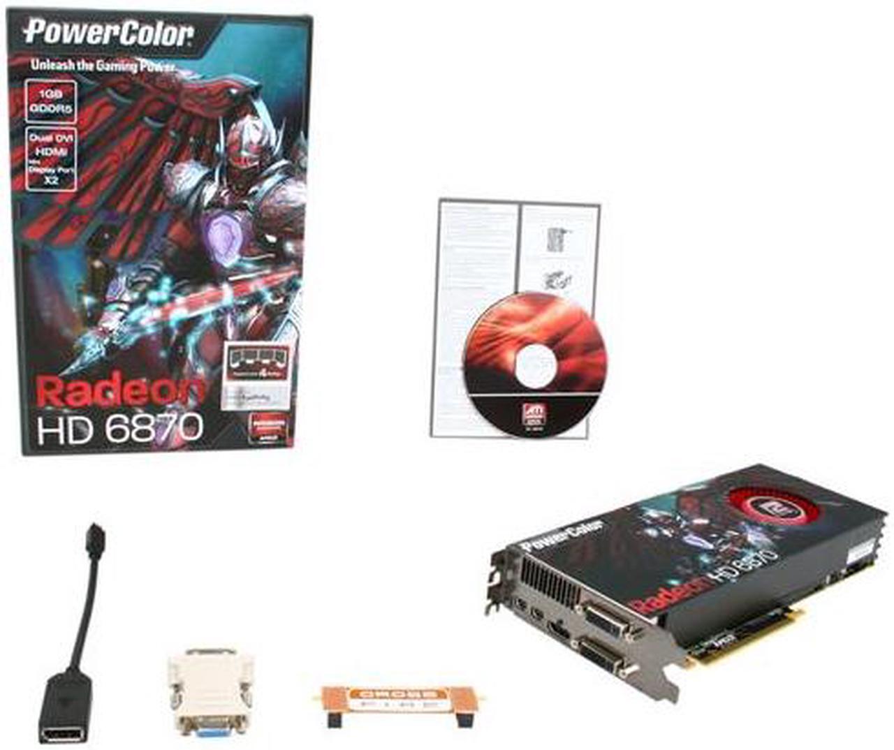 Alt view image 6 of 6 - PowerColor Radeon HD 6870 1GB GDDR5 PCI Express 2.1 x16 CrossFireX Support Video Card with Eyefinity AX6870 1GBD5-M2DH