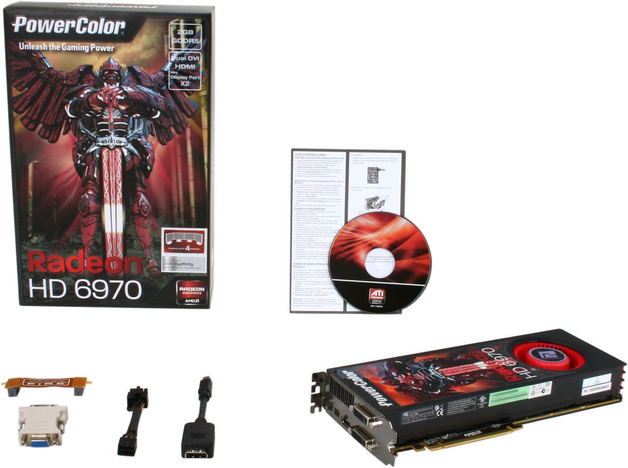 Alt view image 5 of 5 - PowerColor Radeon HD 6970 2GB GDDR5 PCI Express 2.1 x16 CrossFireX Support Video Card with Eyefinity AX6970 2GBD5-M2DH