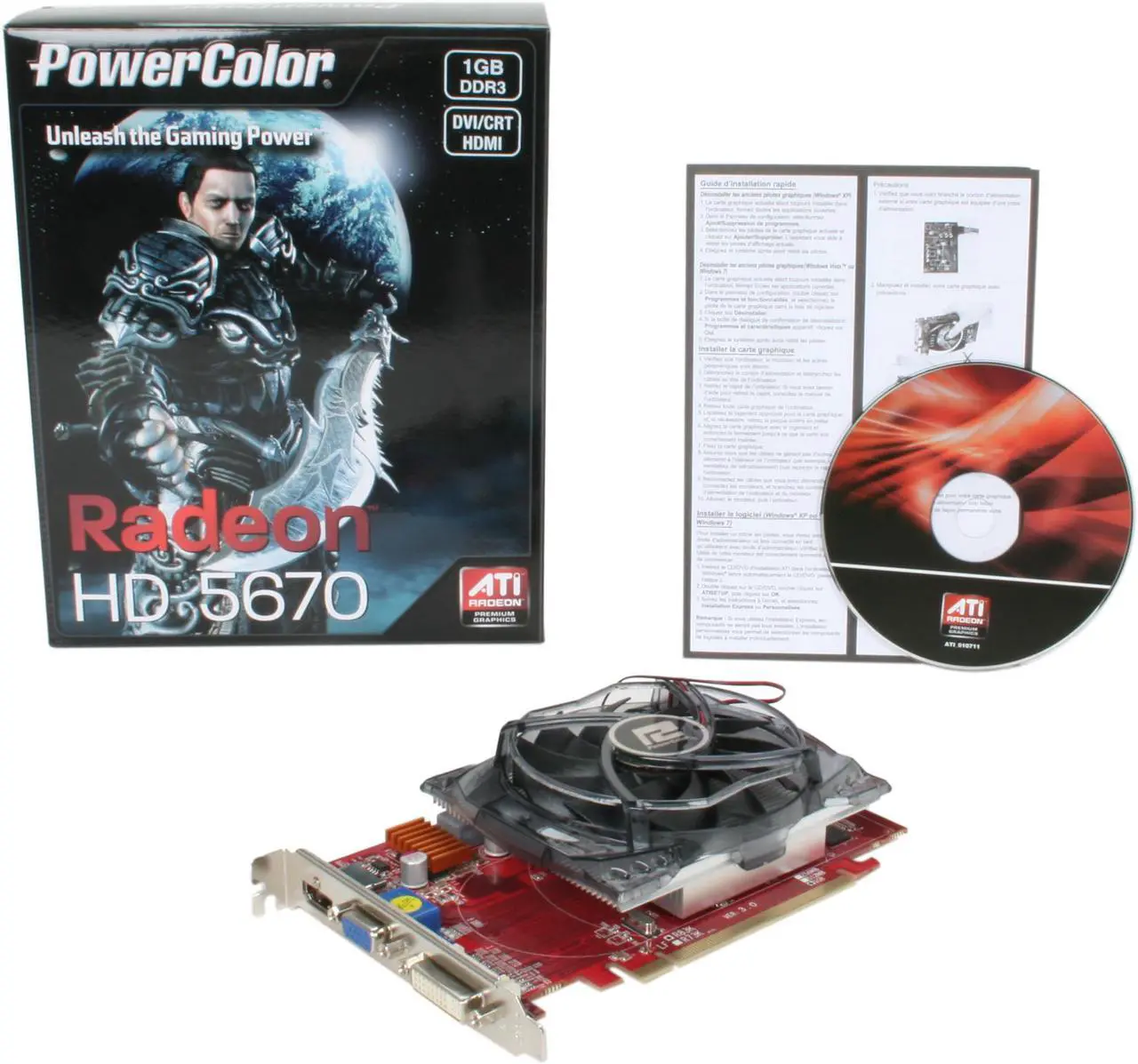Alt view image 5 of 5 - PowerColor Radeon HD 5670 1GB DDR3 PCI Express 2.1 x16 Graphics Card AX5670 1GBK3-H
