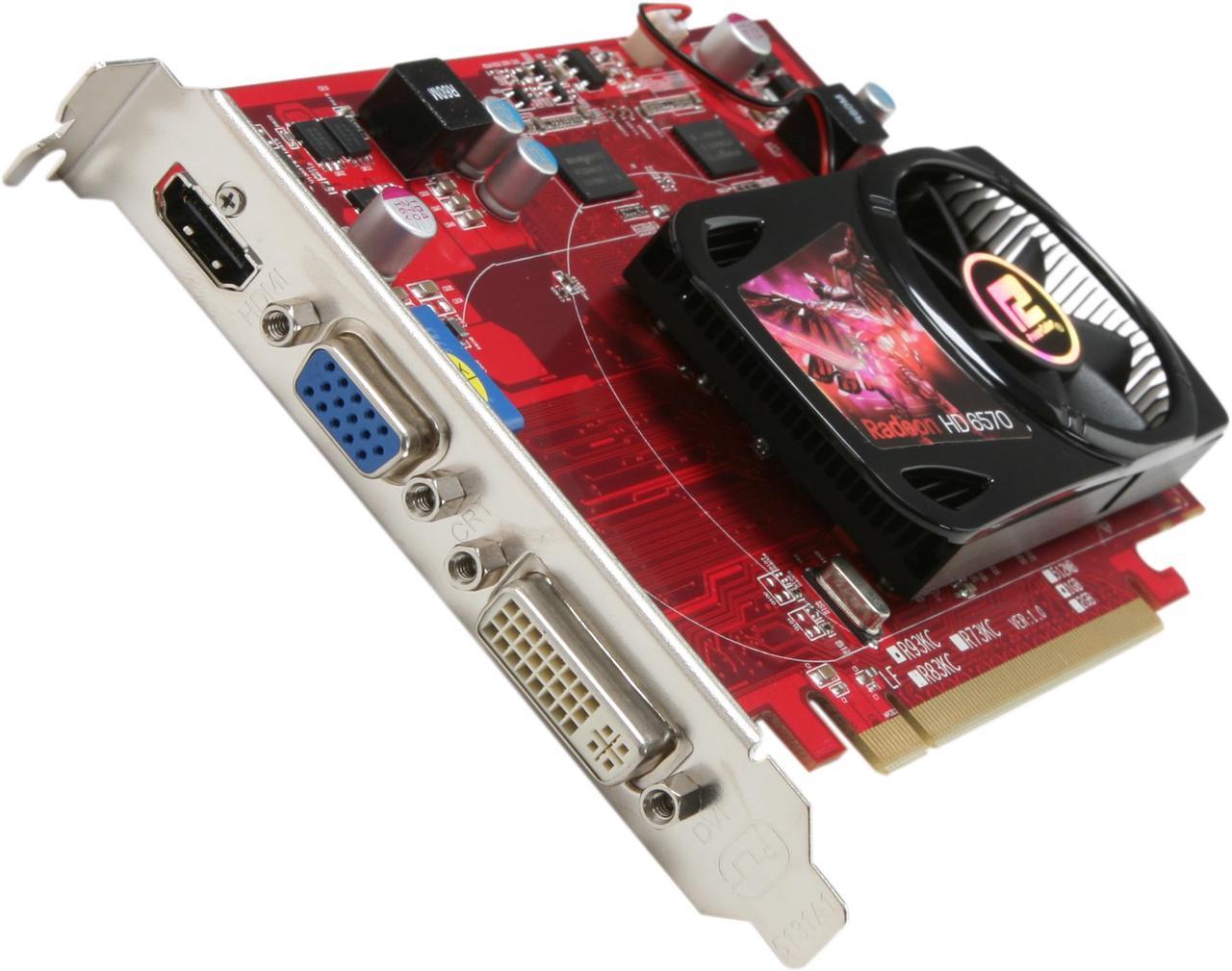 PowerColor Radeon HD 6570 1GB DDR3 PCI Express 2.1 x16 Video Card AX6570 1GBK3-H