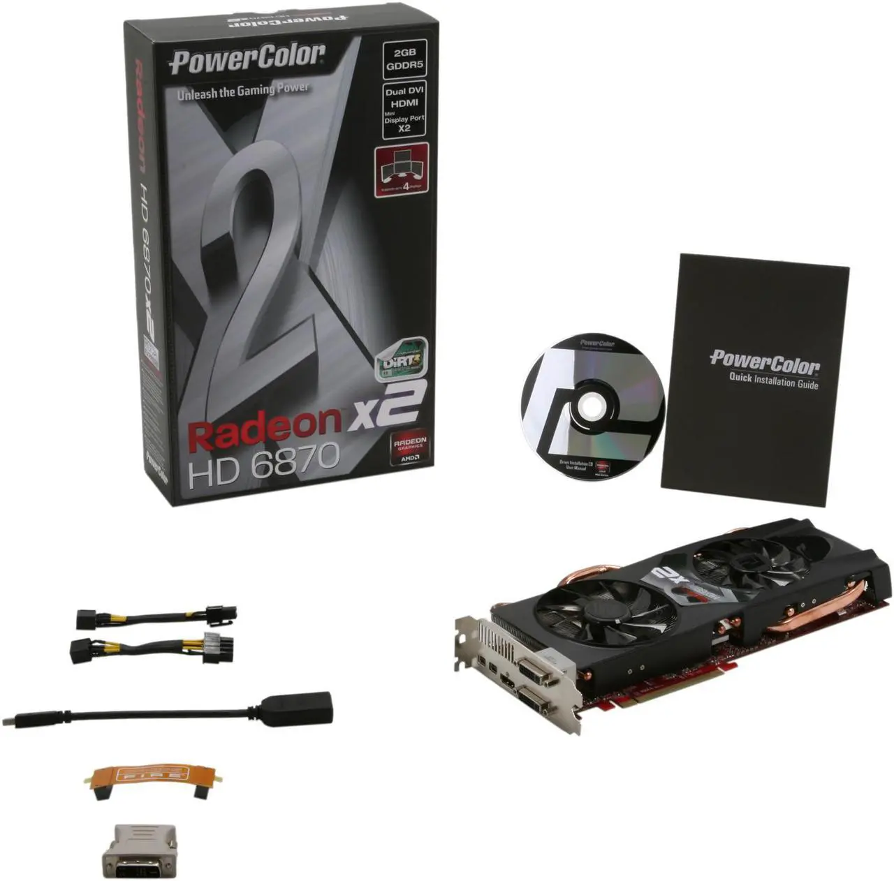 Alt view image 6 of 6 - PowerColor Radeon HD 6870 x2 2GB GDDR5 PCI Express 2.1 x16 CrossFireX Support Graphics Card AX6870X2 2GBD5-2DHG