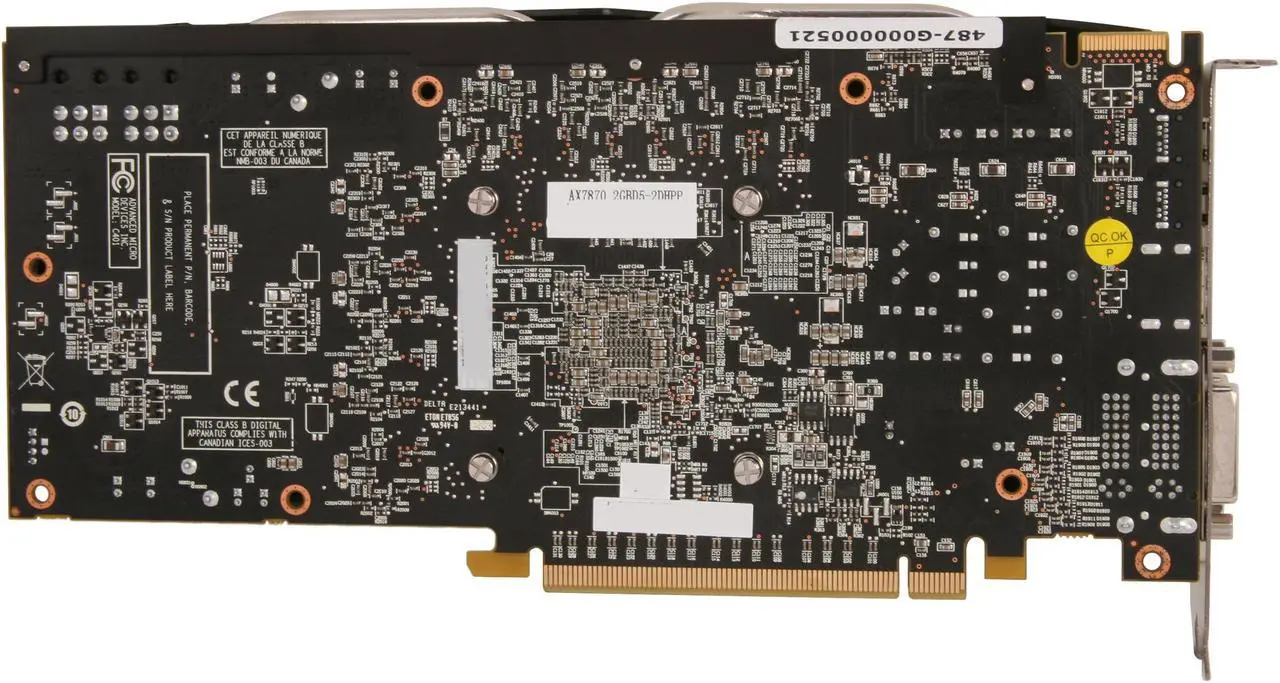 Alt view image 4 of 6 - PowerColor PCS+ Radeon HD 7870 GHz Edition 2GB GDDR5 PCI Express 3.0 x16 CrossFireX Support Graphics Card AX7870 2GBD5-2DHPP