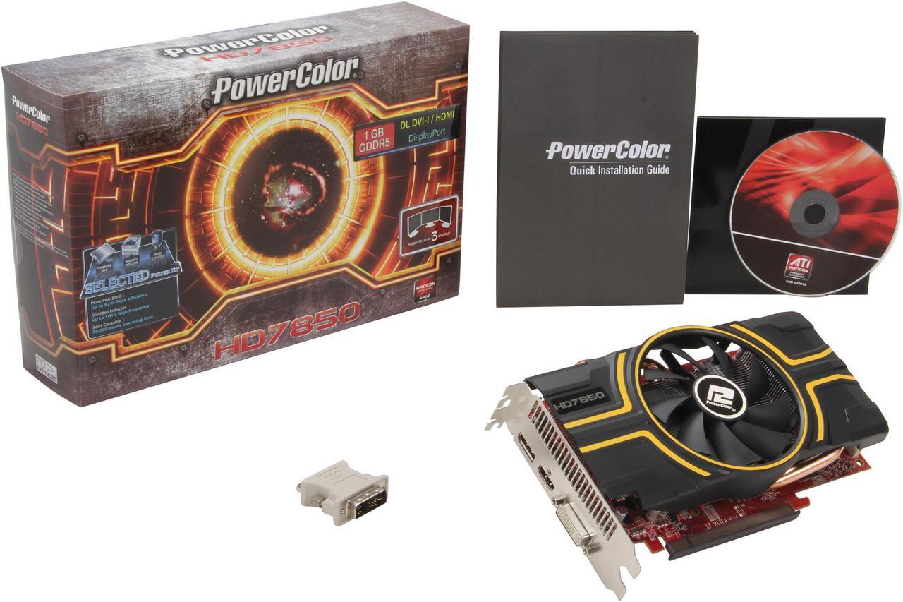 Alt view image 6 of 6 - PowerColor Radeon HD 7850 1GB GDDR5 PCI Express 3.0 x16 CrossFireX Support Video Card AX7850 1GBD5-DH