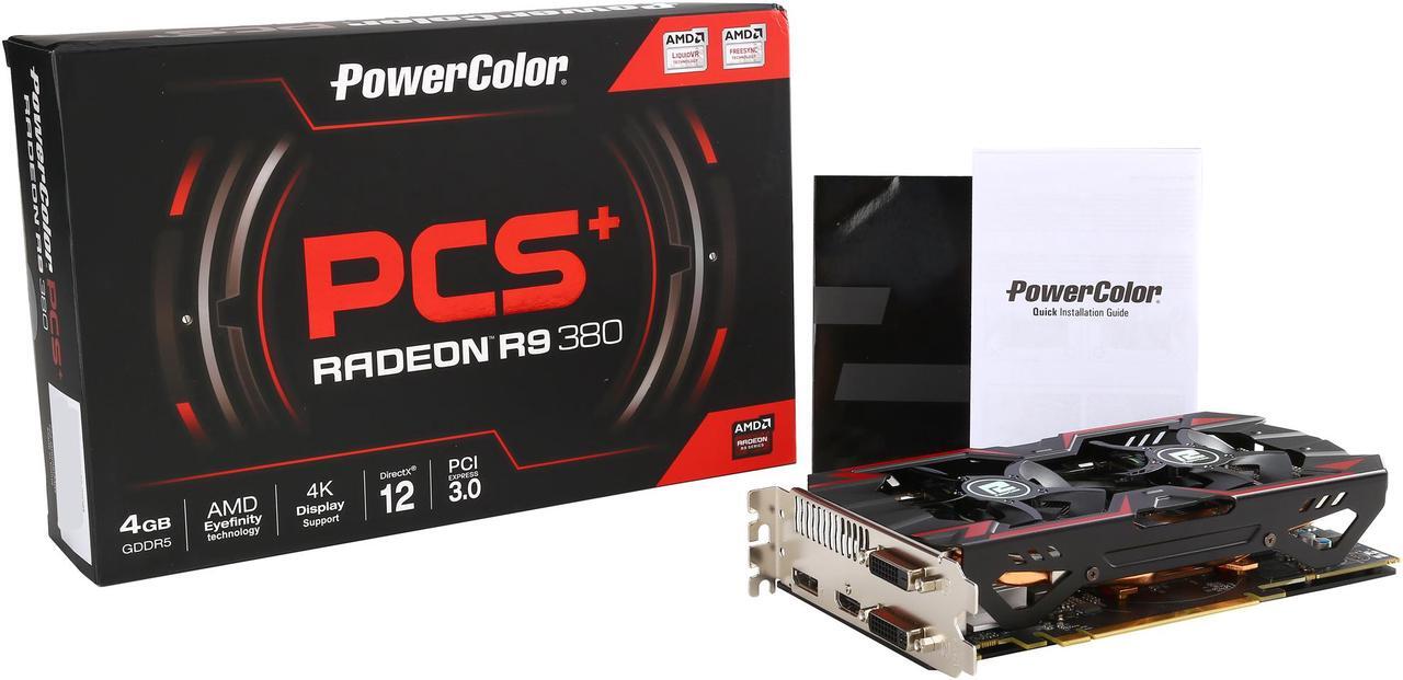Alt view image 7 of 6 - PowerColor PCS+ Radeon R9 380 4GB GDDR5 PCI Express 3.0 CrossFireX Support ATX Graphics Card AXR9 380 4GBD5-PPDHE