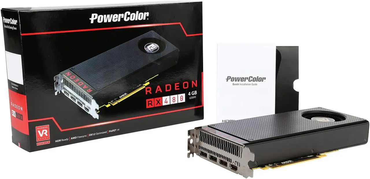 Alt view image 6 of 5 - PowerColor Radeon RX 480 4GB GDDR5 PCI Express 3.0 CrossFireX Support ATX Graphics Card AXRX 480 4GBD5-M3DH