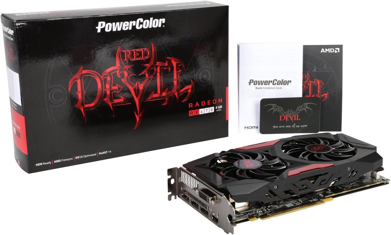 Alt view image 7 of 6 - PowerColor RED DEVIL Radeon RX 470 4GB GDDR5 PCI Express 3.0 CrossFireX Support ATX Video Card AXRX 470 4GBD5-3DH/OC