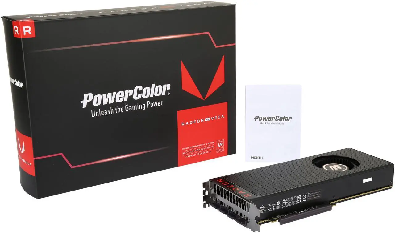 Alt view image 7 of 6 - PowerColor Radeon RX Vega 56 8GB HBM2 PCI Express 3.0 CrossFireX Support ATX Graphics Card AXRX VEGA 56 8GBHBM2-3DH