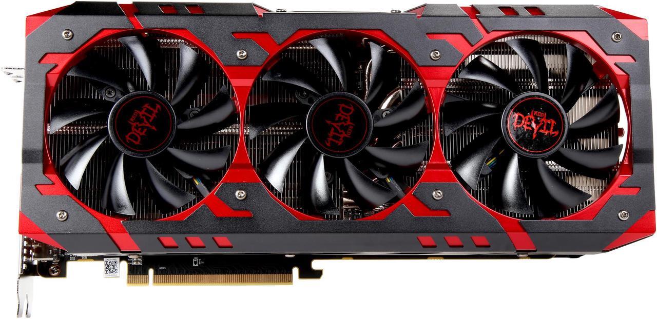Alt view image 3 of 6 - PowerColor RED DEVIL Radeon RX Vega 56 8GB HBM2 PCI Express 3.0 CrossFireX Support ATX Graphics Card AXRX VEGA 56 8GBHBM2-2D2H/OC