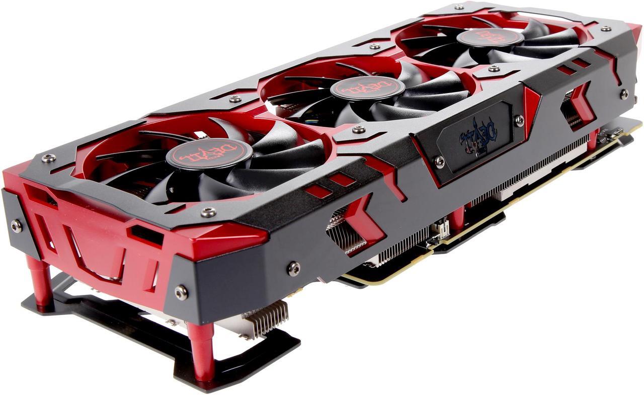 Alt view image 6 of 6 - PowerColor RED DEVIL Radeon RX Vega 56 8GB HBM2 PCI Express 3.0 CrossFireX Support ATX Graphics Card AXRX VEGA 56 8GBHBM2-2D2H/OC