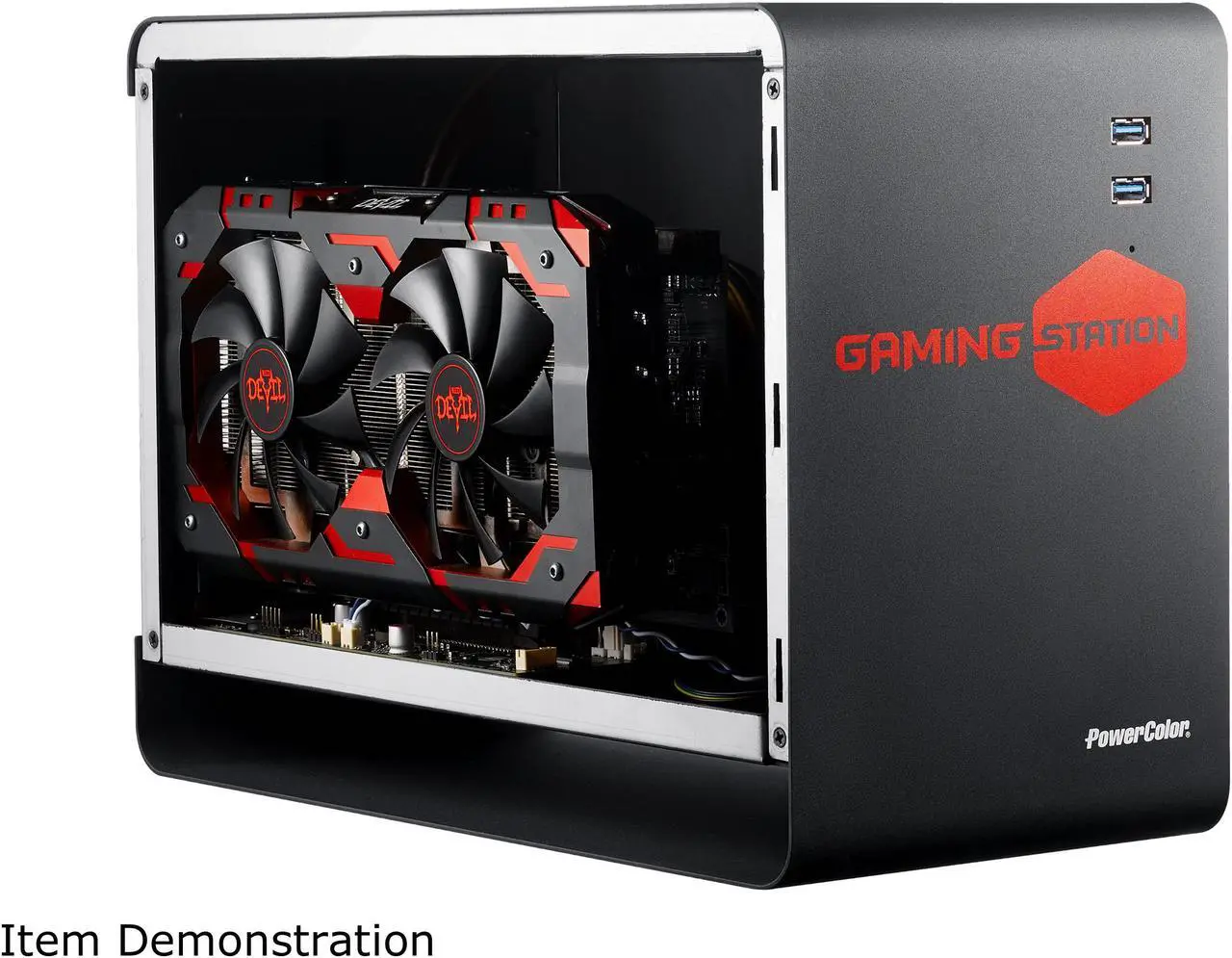 Alt view image 2 of 3 - PowerColor Gaming Station - Thunderbolt 3 eGFX Enclosure for Windows 10 & macOS High Sierra, One X16 PCIe Slot
