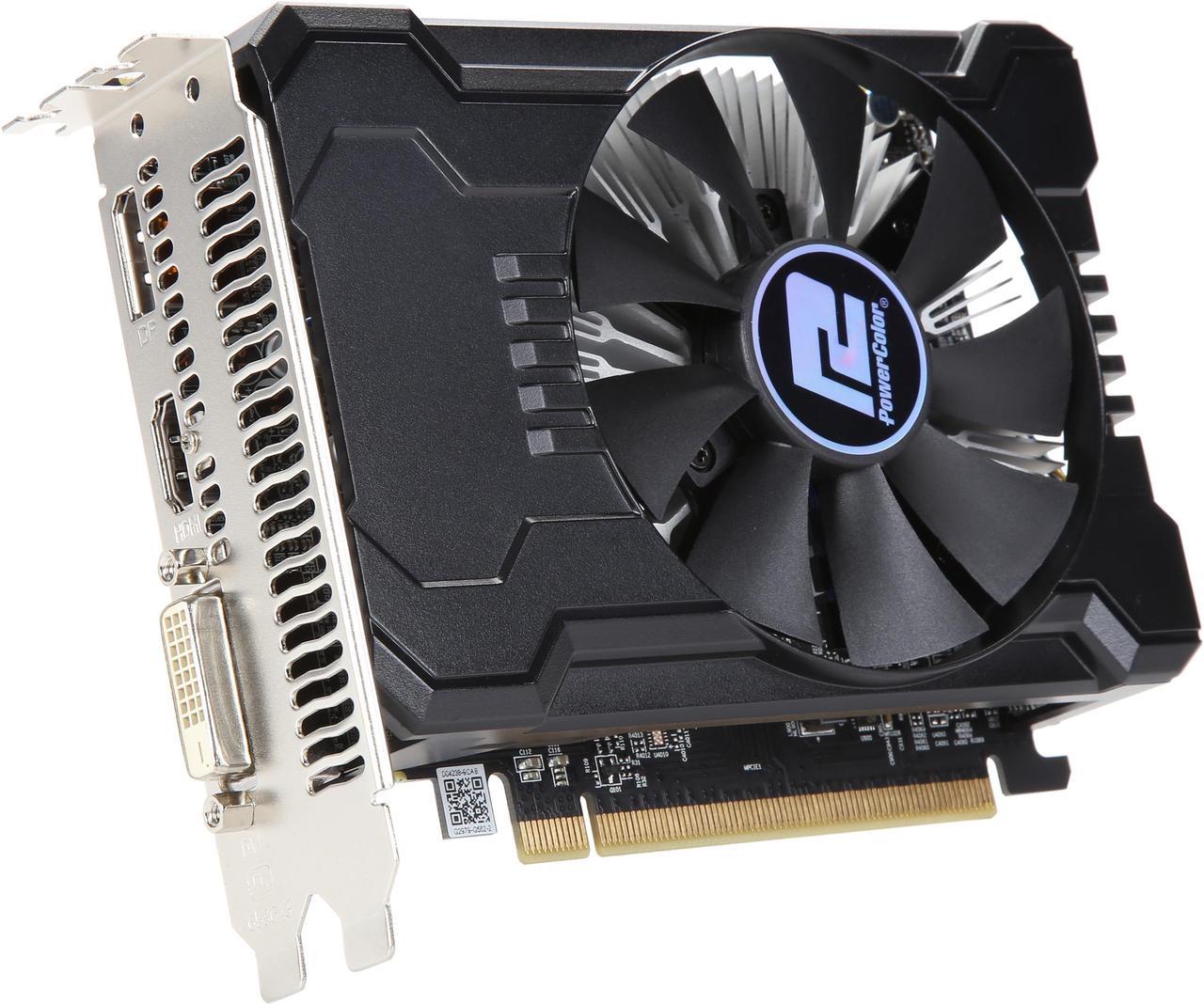 PowerColor Radeon RX 550 2GB GDDR5 PCI Express 3.0 CrossFireX Support ATX Video Card AXRX 550 2GBD5-DHA/OC