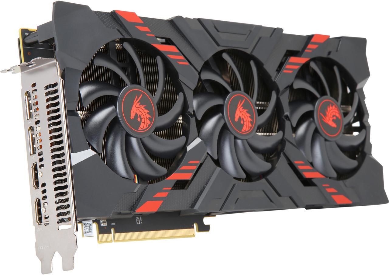 PowerColor RED DRAGON Radeon RX Vega 56 8GB HBM2 PCI Express 3.0 CrossFireX Support ATX Video Card AXRX VEGA 56 8GBHBM2-2D2HD/OC