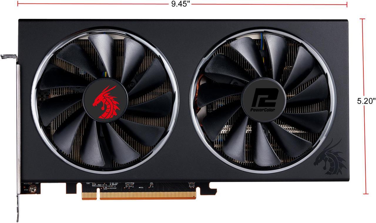 Alt view image 4 of 6 - PowerColor RED DRAGON Radeon RX 5700 XT 8GB GDDR6 PCI Express 4.0 CrossFireX Support ATX Graphics Card AXRX 5700 XT 8GBD6-3DHR/OC