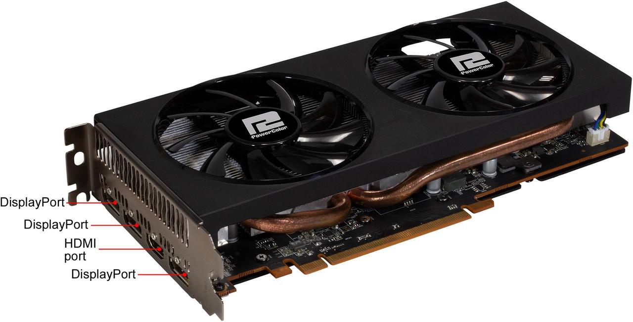 Alt view image 2 of 4 - PowerColor Radeon RX 5600 XT 6GB GDDR6 PCI Express 4.0 CrossFireX Support ATX Graphics Card AXRX 5600XT 6GBD6-3DH/OC