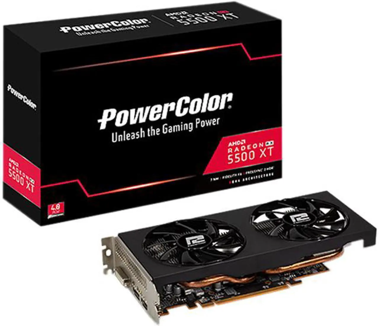 Main image of PowerColor Radeon RX 5500 XT 4GB GDDR6 PCI Express 4.0 CrossFireX Support ATX Graphics Card AXRX 5500XT 4GBD6-DH/OC