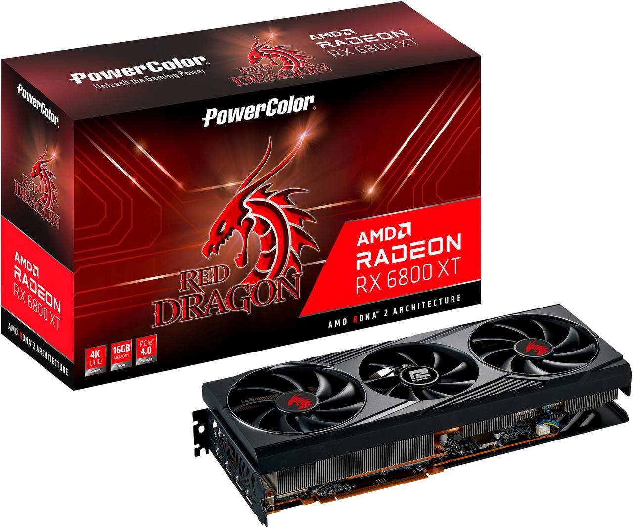 Alt view image 5 of 5 - PowerColor Red Dragon AMD Radeon RX 6800 XT Gaming Graphics Card with 16GB GDDR6 Memory, Powered by AMD RDNA 2, Raytracing, PCI Express 4.0, HDMI 2.1, AMD Infinity Cache
