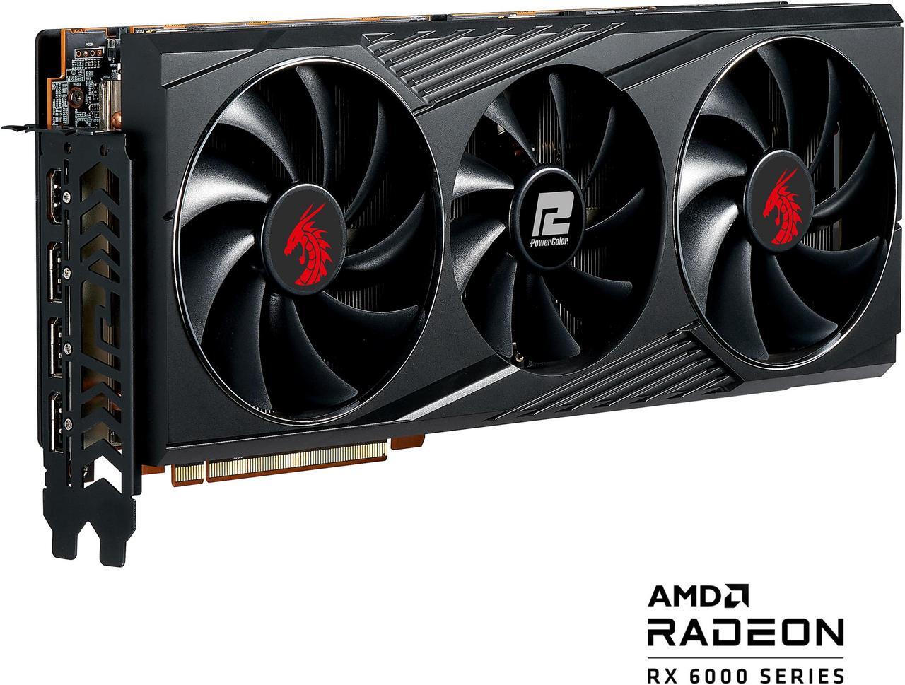 Alt view image 3 of 5 - PowerColor Red Dragon AMD Radeon RX 6800 XT Gaming Graphics Card with 16GB GDDR6 Memory, Powered by AMD RDNA 2, Raytracing, PCI Express 4.0, HDMI 2.1, AMD Infinity Cache