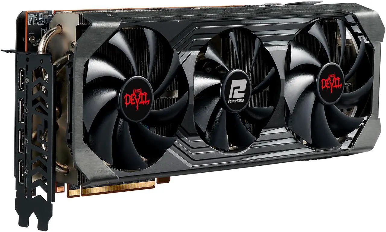 Alt view image 2 of 10 - PowerColor Red Devil AMD Radeon RX 6900 XT Gaming Graphics Card with 16GB GDDR6 Memory, Powered by AMD RDNA 2, Raytracing, PCI Express 4.0, HDMI 2.1, AMD Infinity Cache, AXRX 6900XT 16GBD6-3DHE/OC
