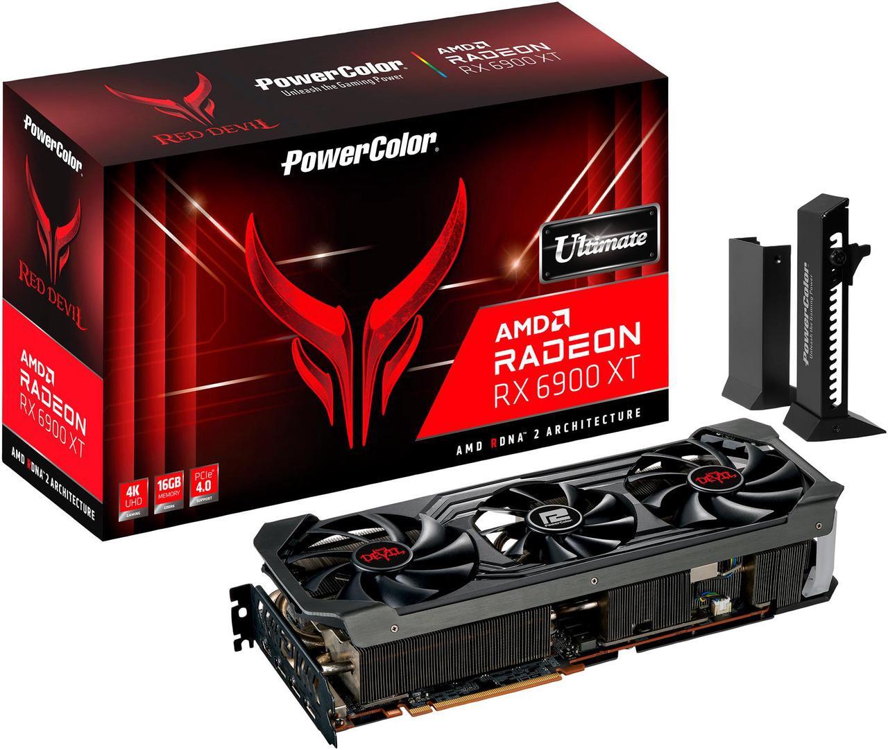 Alt view image 9 of 9 - PowerColor Red Devil AMD Radeon RX 6900 XT Ultimate Gaming Graphics Card with 16GB GDDR6 Memory, Powered by AMD RDNA 2, HDMI 2.1 (AXRX 6900XTU 16GBD6-3DHE/OC)