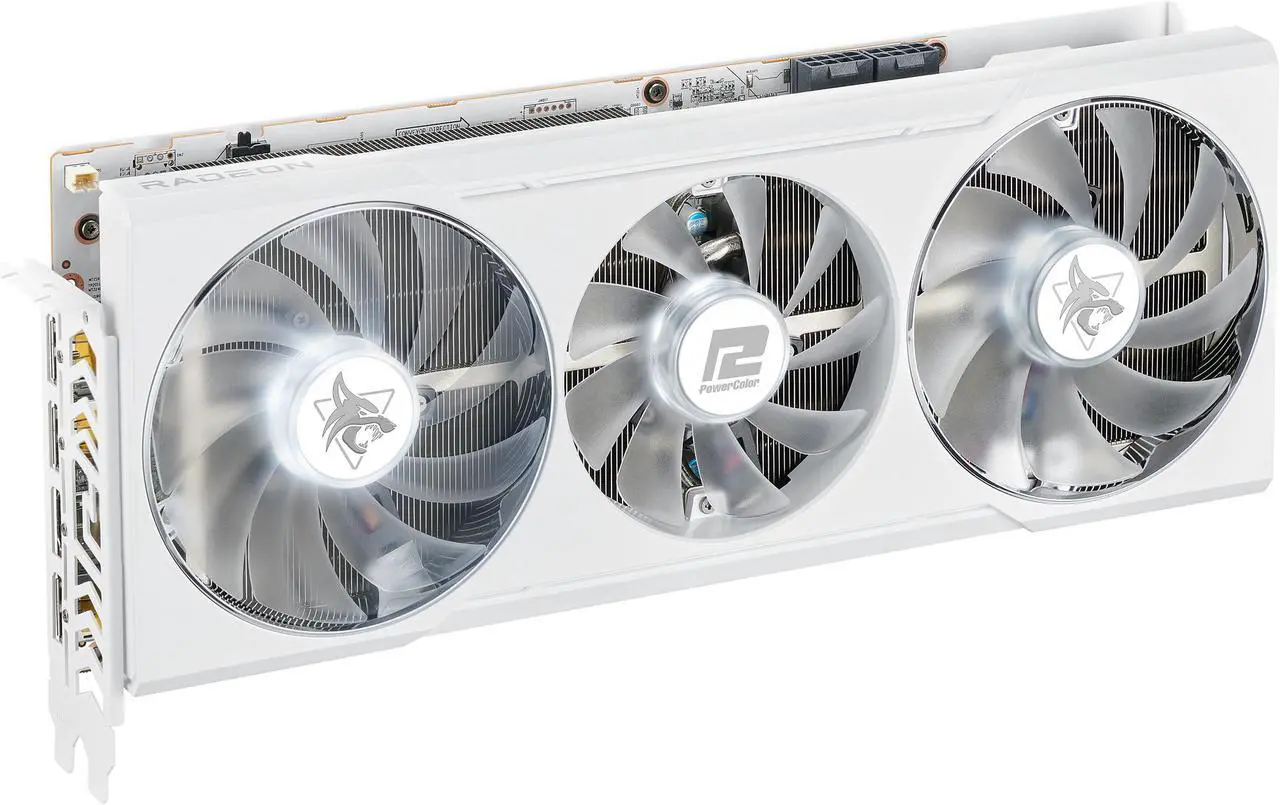 Alt view image 3 of 8 - PowerColor Hellhound Spectral White AMD Radeon RX 6700 XT Gaming Graphics Card with 12GB GDDR6 Memory, Powered by AMD RDNA 2, HDMI 2.1 (AXRX 6700XT 12GBD6-3DHLV2)