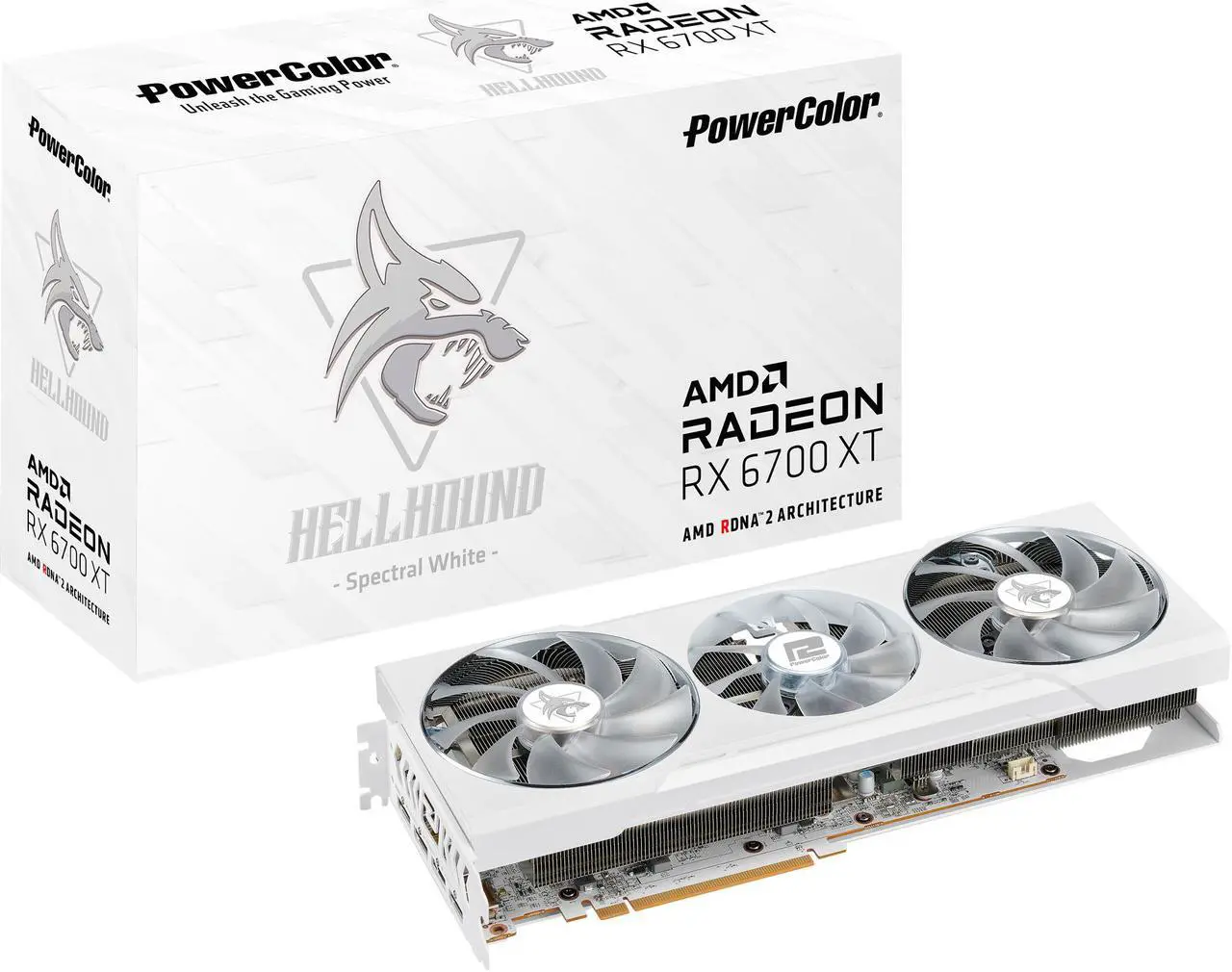 Alt view image 8 of 8 - PowerColor Hellhound Spectral White AMD Radeon RX 6700 XT Gaming Graphics Card with 12GB GDDR6 Memory, Powered by AMD RDNA 2, HDMI 2.1 (AXRX 6700XT 12GBD6-3DHLV2)
