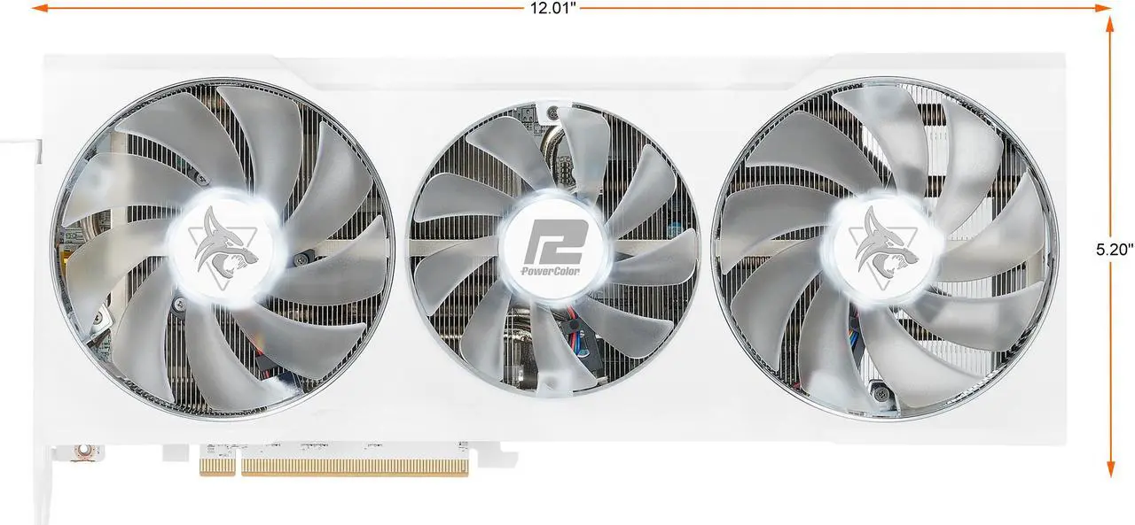 Alt view image 2 of 8 - PowerColor Hellhound Spectral White AMD Radeon RX 6700 XT Gaming Graphics Card with 12GB GDDR6 Memory, Powered by AMD RDNA 2, HDMI 2.1 (AXRX 6700XT 12GBD6-3DHLV2)